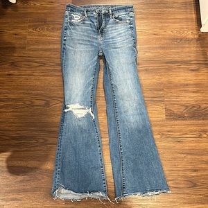 american eagle flare jeans size 2
